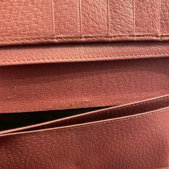 Gucci Continental pebble leather wallet rose pink - Picture 3 of 5